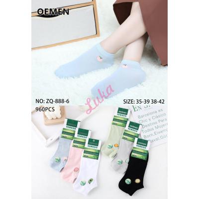 Women's low cut socks bamboo Oemen ZQ888-6