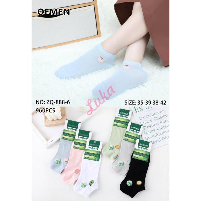 Women's low cut socks bamboo Oemen ZQ888-5