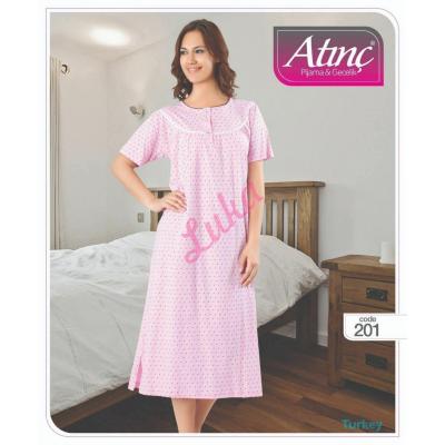 Women's turkish nightgown premium cotton Atinc 201