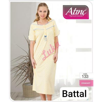 Women's turkish nightgown premium cotton Atinc 133