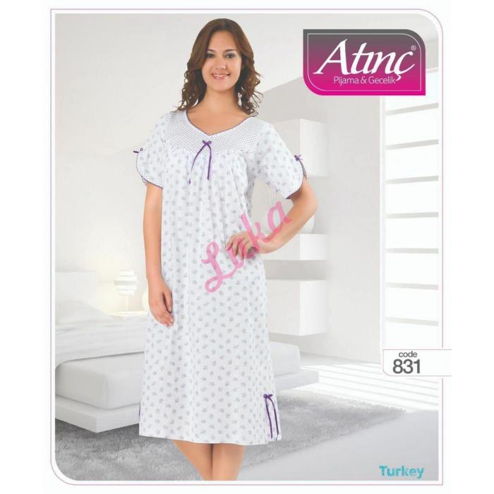 Women's turkish nightgown premium cotton Atinc 133