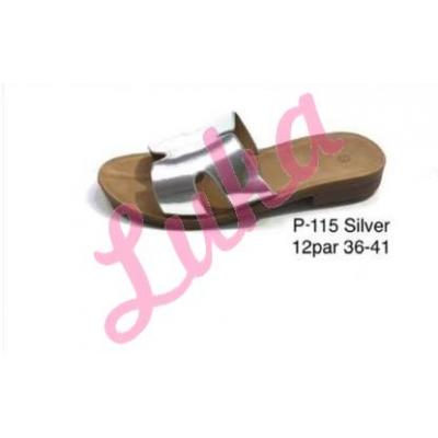 Women's Slippers P115Silver