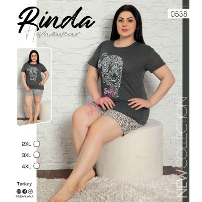 Piżama damska turecka Rinda duży rozmiar 0538