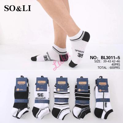 Men's low cut socks So&Li BL3011-5
