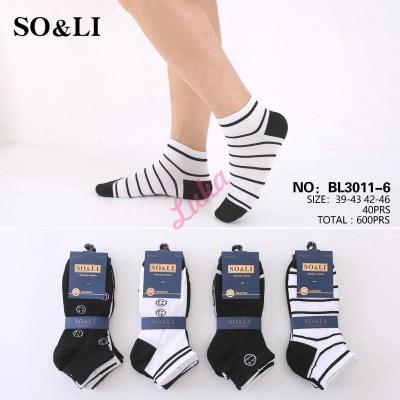 Men's low cut socks So&Li BL3011-6