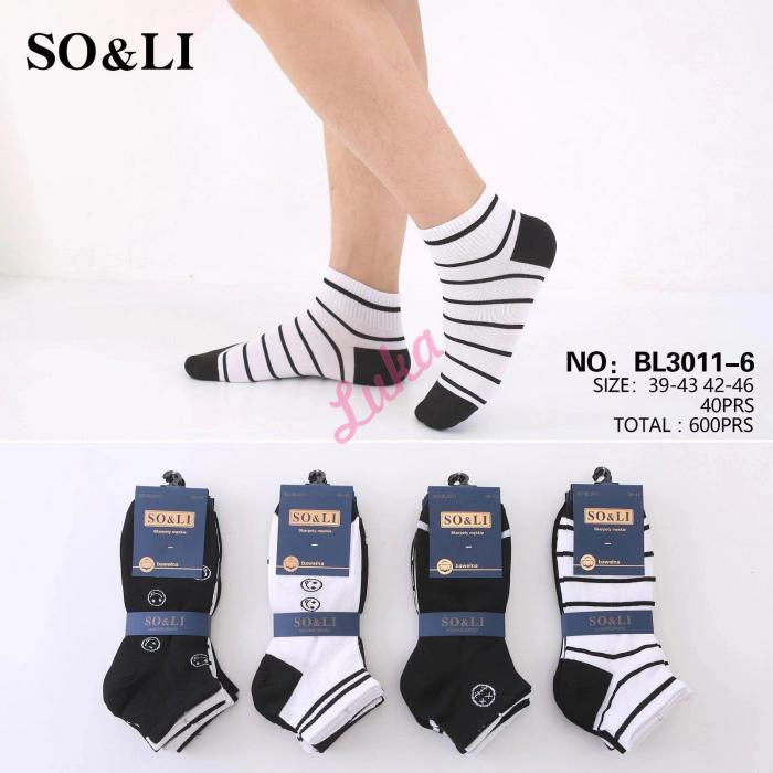 Men's low cut socks So&Li BL3011-5