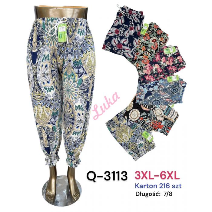 Women's pants big size bamboo Q3111