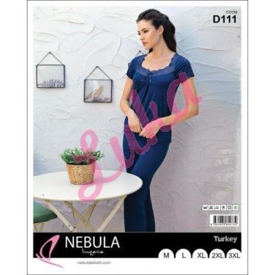 Piżama damska turecka Nebula D111