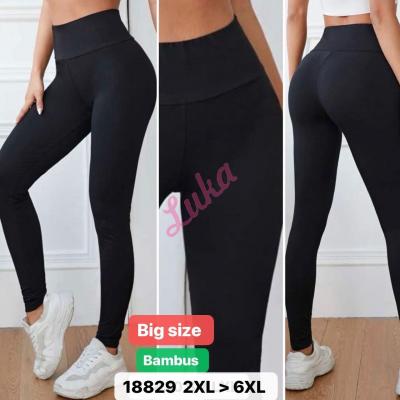 Women's black leggings 18829