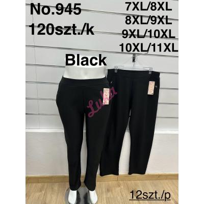 Legginsy damskie czarne duże FYV 945