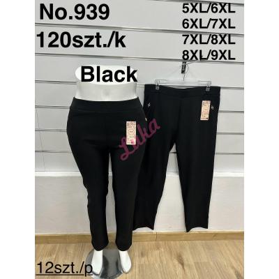 Legginsy damskie czarne duże FYV 939