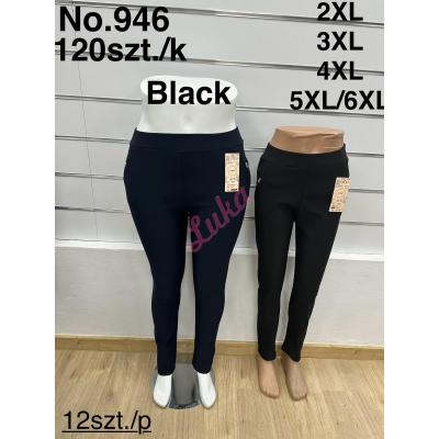 Legginsy damskie czarne duże FYV 946