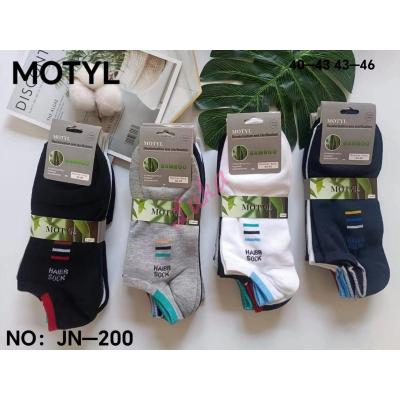 Men's low cut socks bamboo Motyl JN-200