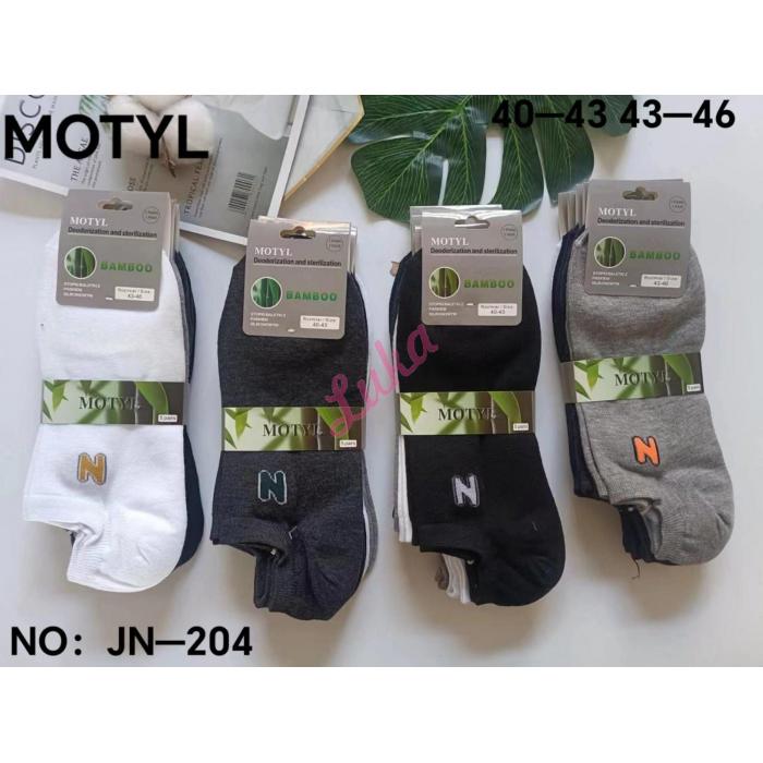 Men's low cut socks bamboo Motyl JN-200