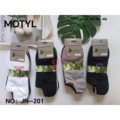 Men's low cut socks bamboo Motyl JN-201