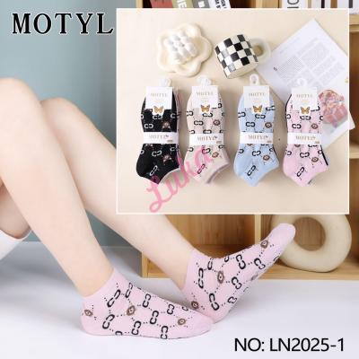 Women's low cut socks Motyl LN2025-1