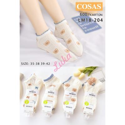 Women's low cut socks bamboo Cosas LM18-204