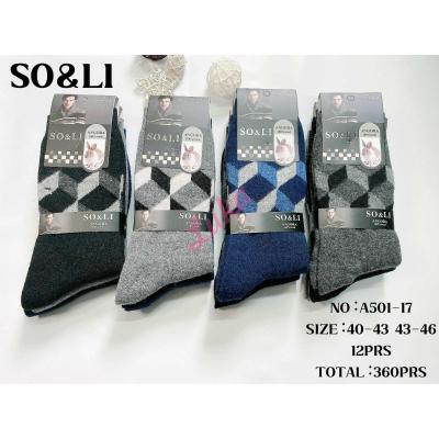 Men's socks SO&LI Angora A501-17