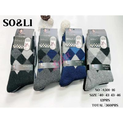 Men's socks SO&LI Angora A501-16