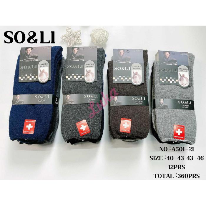 Men's socks SO&LI Angora A501-16