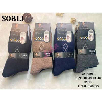 Men's socks SO&LI Angora A501-1