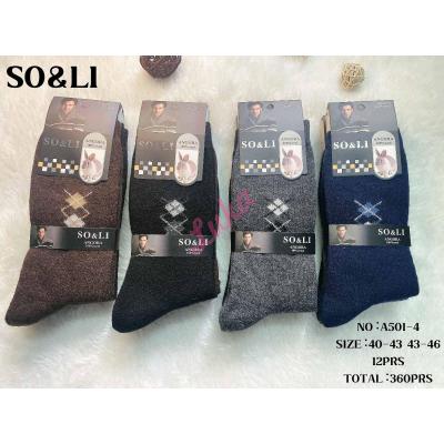 Men's socks SO&LI Angora A501-4