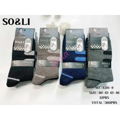 Men's socks SO&LI Angora A501-9