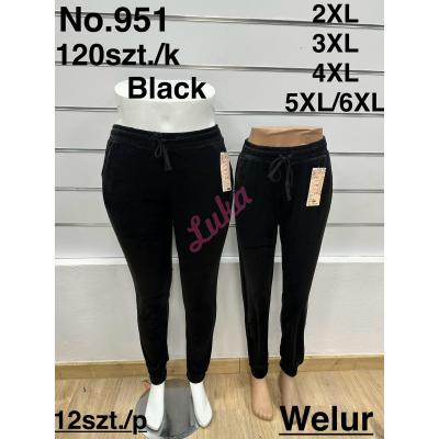 Legginsy damskie duże czarne FYV 951