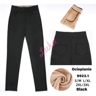 Women's warm black pants 9923-1