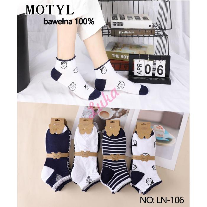 Women's low cut socks Motyl LN-107