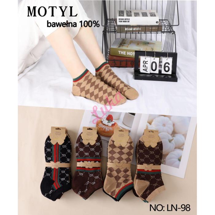 Women's low cut socks Motyl LN-101