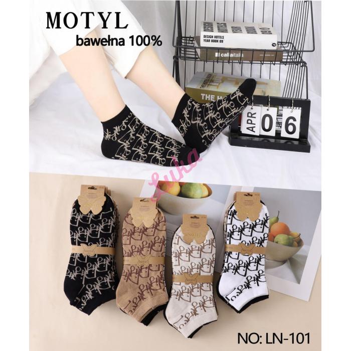 Women's low cut socks Motyl LN-96