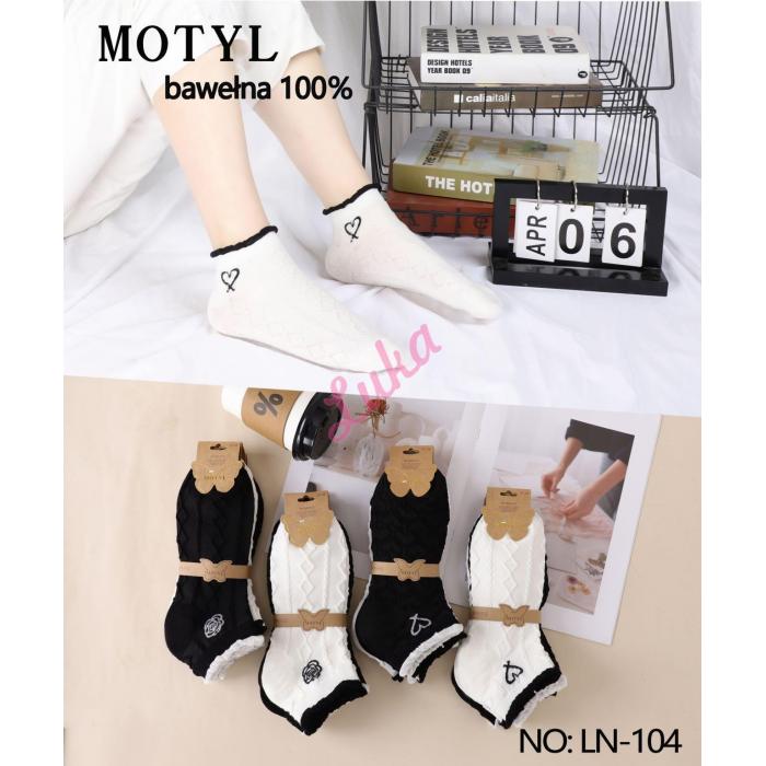 Women's low cut socks Motyl LN-102