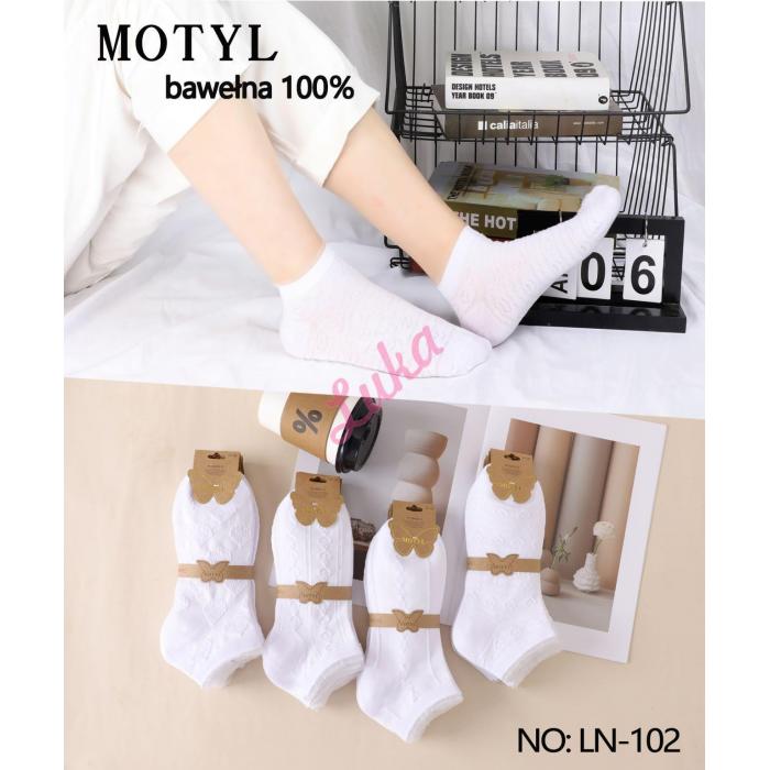 Women's low cut socks Motyl LN-100