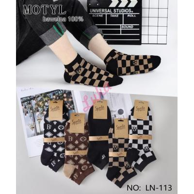 Men's low cut socks Motyl LN-113