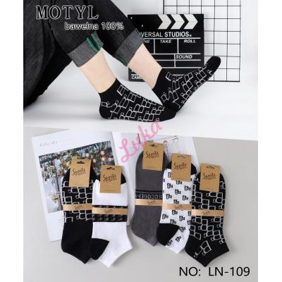 Men's low cut socks Motyl LN-109