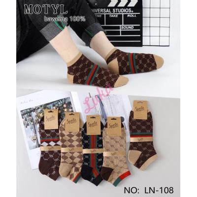 Men's low cut socks Motyl LN-108