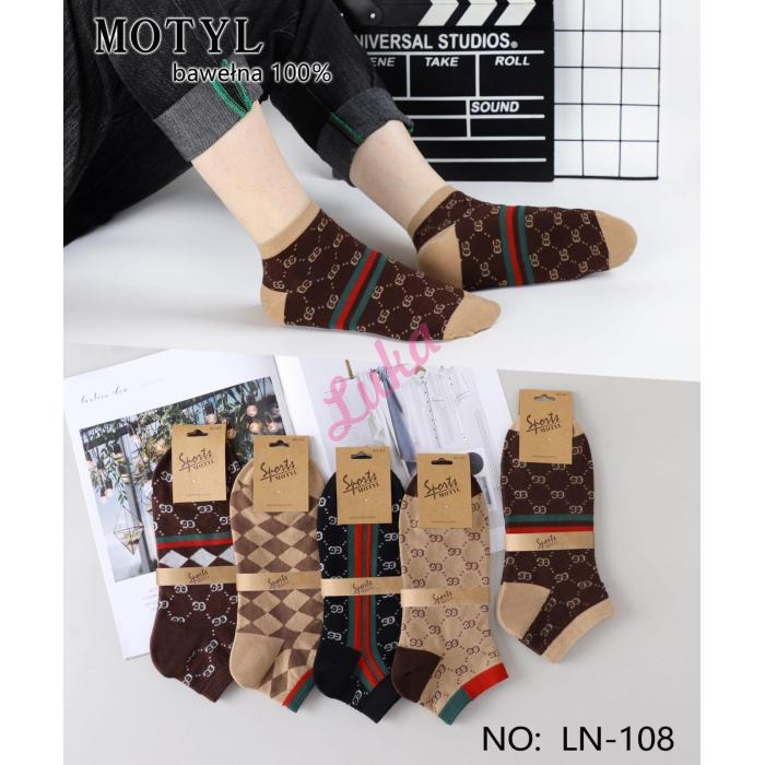 Women's low cut socks Motyl LN-109