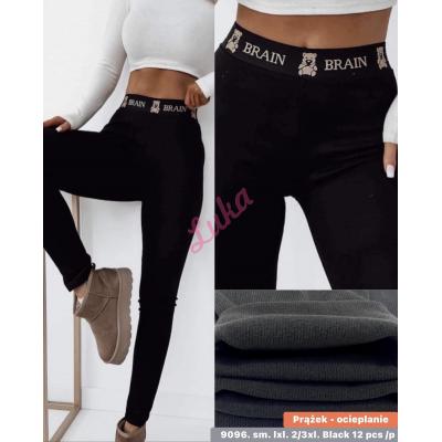 Women's black warm pants 9096