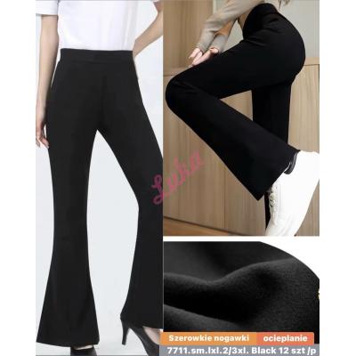 Women's black warm pants 7711