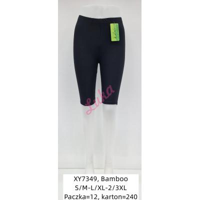 Legginsy damskie krótkie czarne xy7349