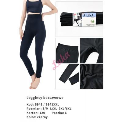 Legginsy damskie ocieplane duże Alina b941-1