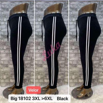 Women's black big pants 18102