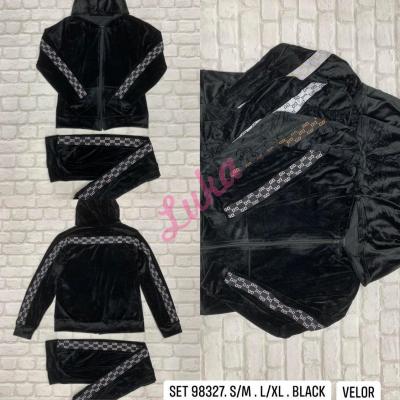 Women's black tracksuit 98327