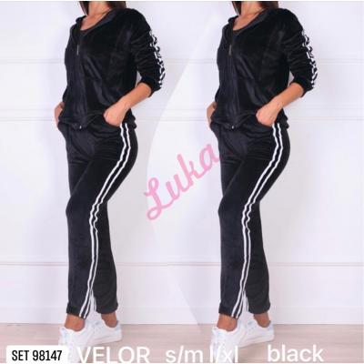 Women's black tracksuit 98147