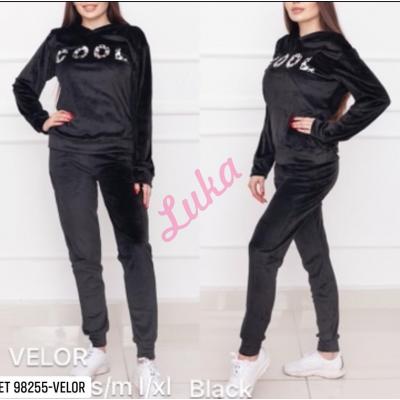 Women's black tracksuit 98255