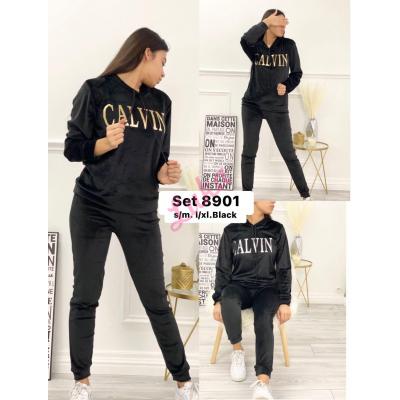 Women's black tracksuit 8901