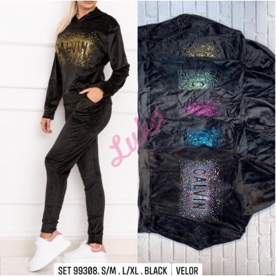 Women's black tracksuit 99308