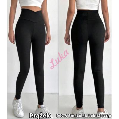 Women's black leggings 9977