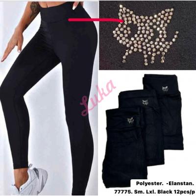 Women's black leggings 77775